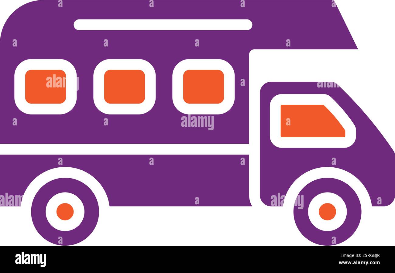 Illustration de conception d'icône de vecteur de camping-car Illustration de Vecteur