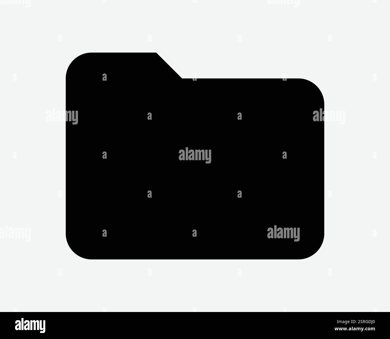 Forme du dossier contour document document page papier fichier informatique Tech Archive stockage Enregistrer Noir Blanc icône symbole illustration graphique vecteur Illustration de Vecteur