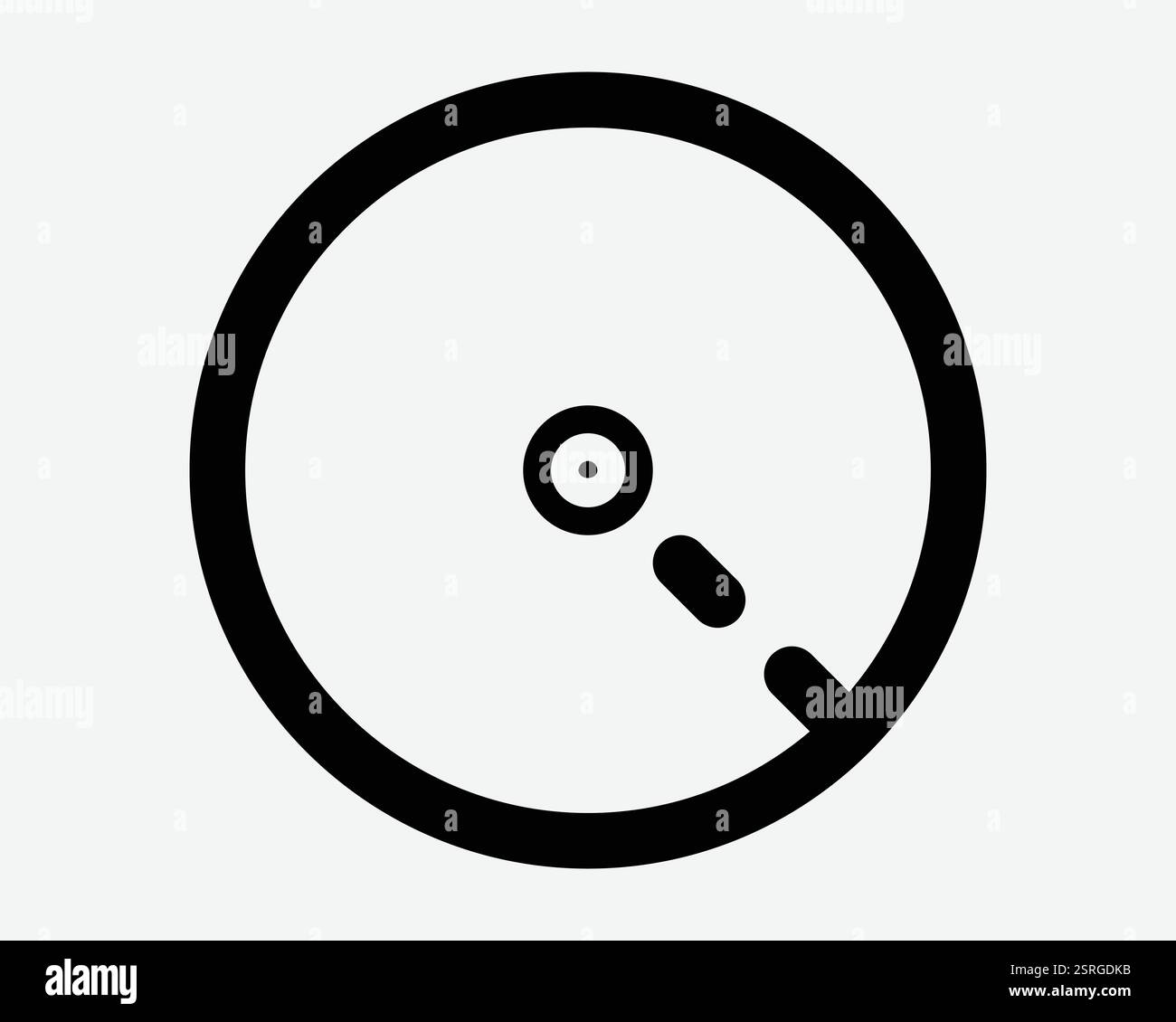 Radar Scan scanner rond cercle forme contour balayage recherche technologie compliment Tech icône Noir Blanc symbole signe illustration graphique vecteur Illustration de Vecteur