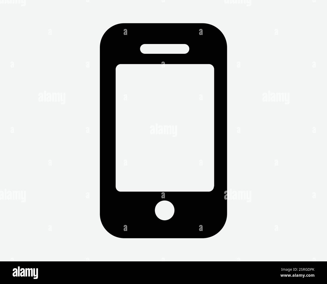 Contour du téléphone smartphone écran de forme téléphone portable téléphone Smart Device icône de l'écran tactile Noir Blanc symbole signe illustration graphique vecteur Illustration de Vecteur