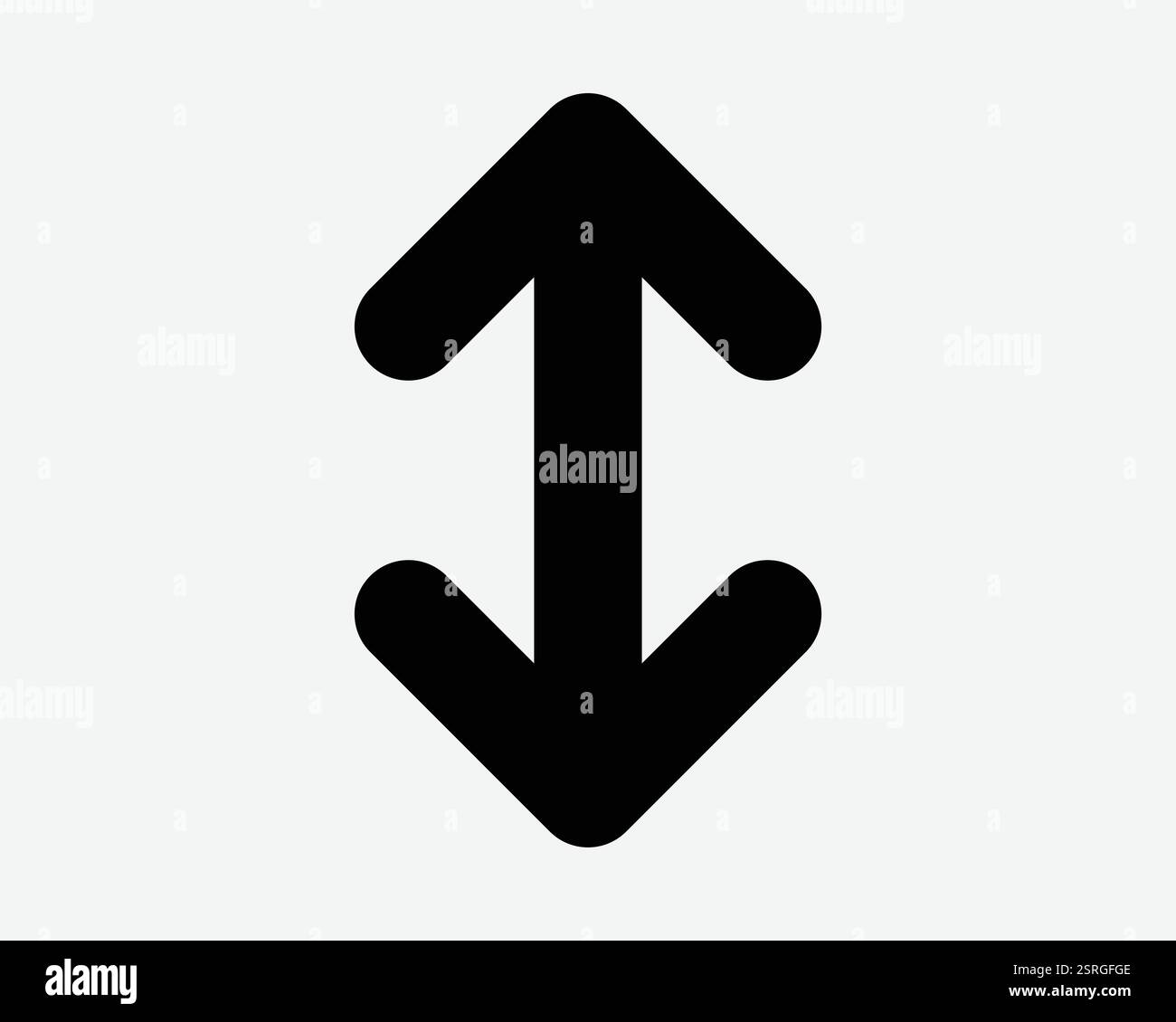 Haut bas Accend Decend augmenter diminuer flèche pointant vers le point chemin élévation élévation élévation abaissement Noir Blanc icône symbole illustration graphique vecteur Illustration de Vecteur