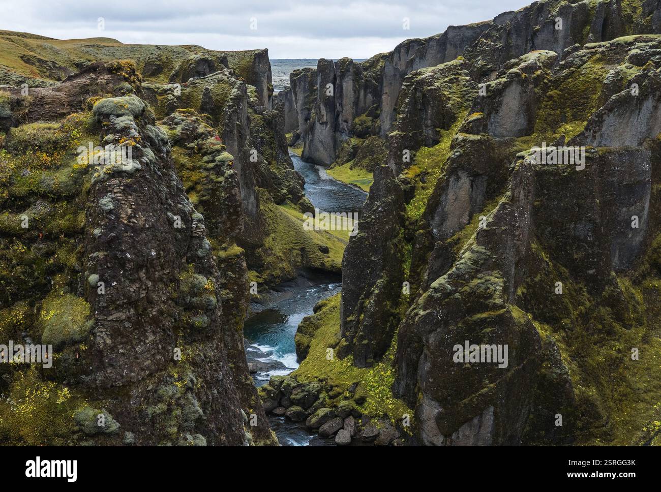 Fjadrargljufur Canyon en Islande Banque D'Images