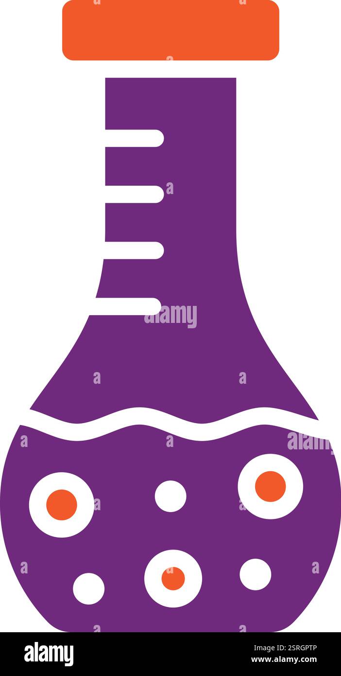 Illustration de conception d'icône de vecteur de flacon volumétrique Illustration de Vecteur