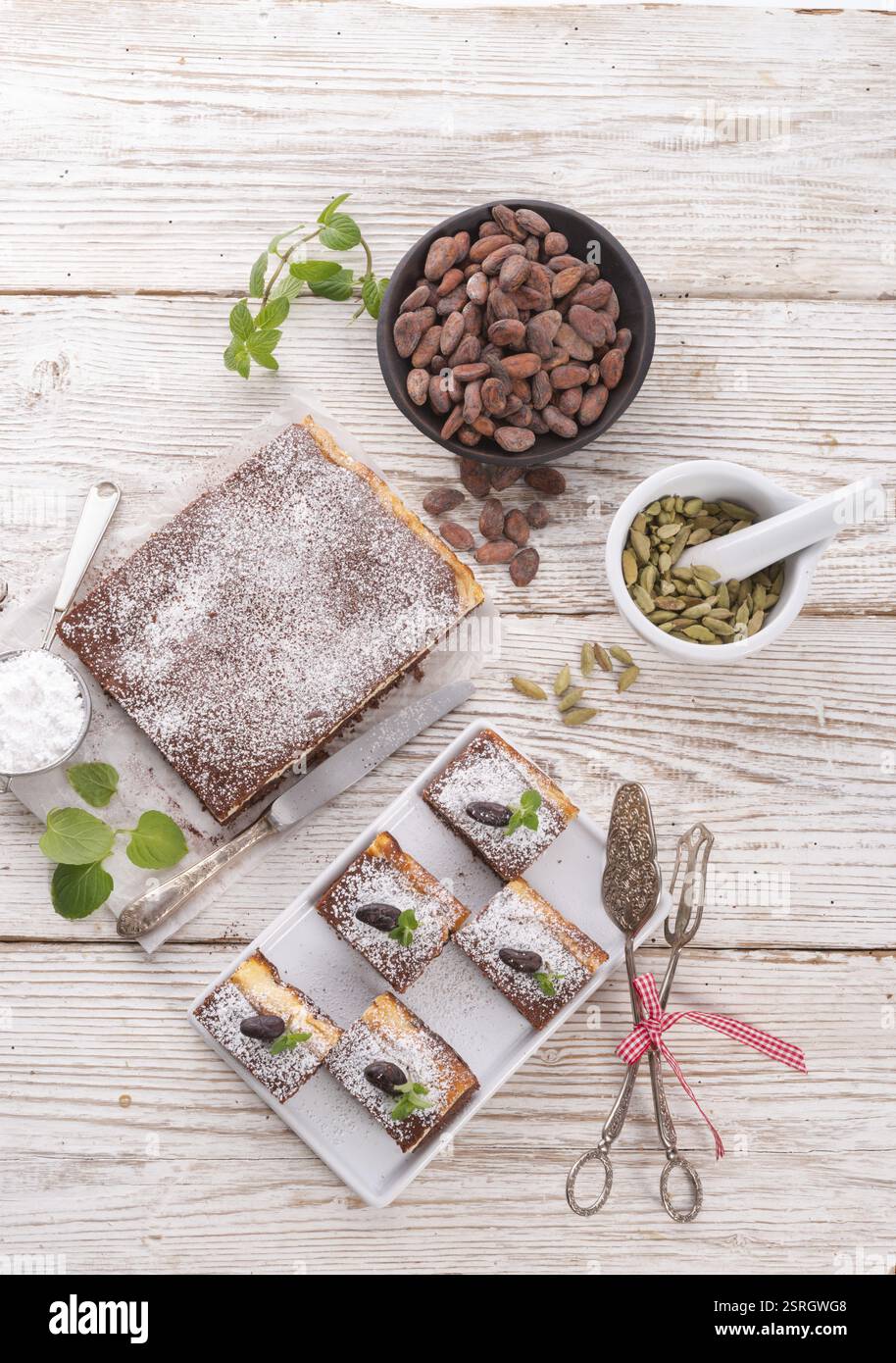 Gâteau au fromage au chocolat Banque D'Images