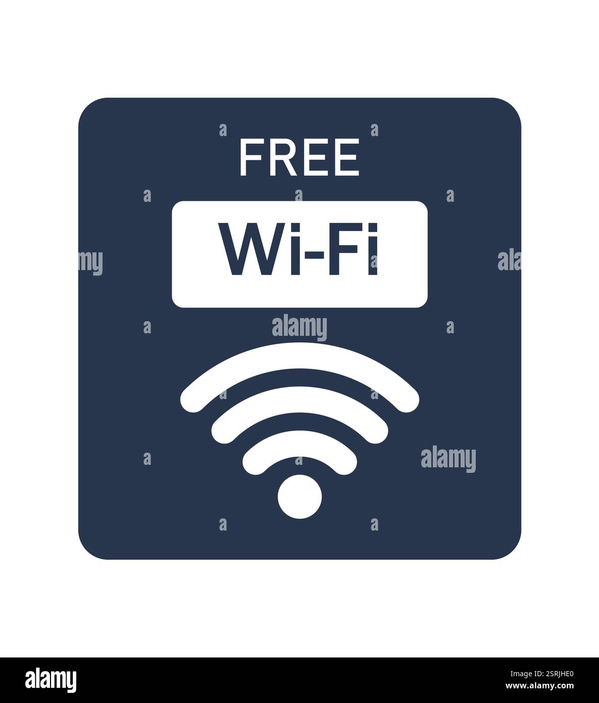 Jeu de symboles d'icônes WiFi gratuit. Icône Wi-Fi gratuite définie symbole. Signe wifi vecteur de couleur sur fond blanc. Signal Wifi, lieu public, restaurant, point d'accès. Illustration de Vecteur