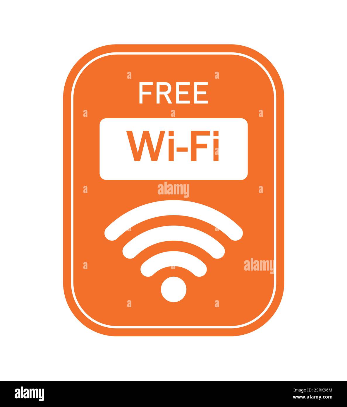 Jeu de symboles d'icônes WiFi gratuit. Icône Wi-Fi gratuite définie symbole. Signe wifi vecteur de couleur sur fond blanc. Signal Wifi, lieu public, restaurant, point d'accès. Illustration de Vecteur