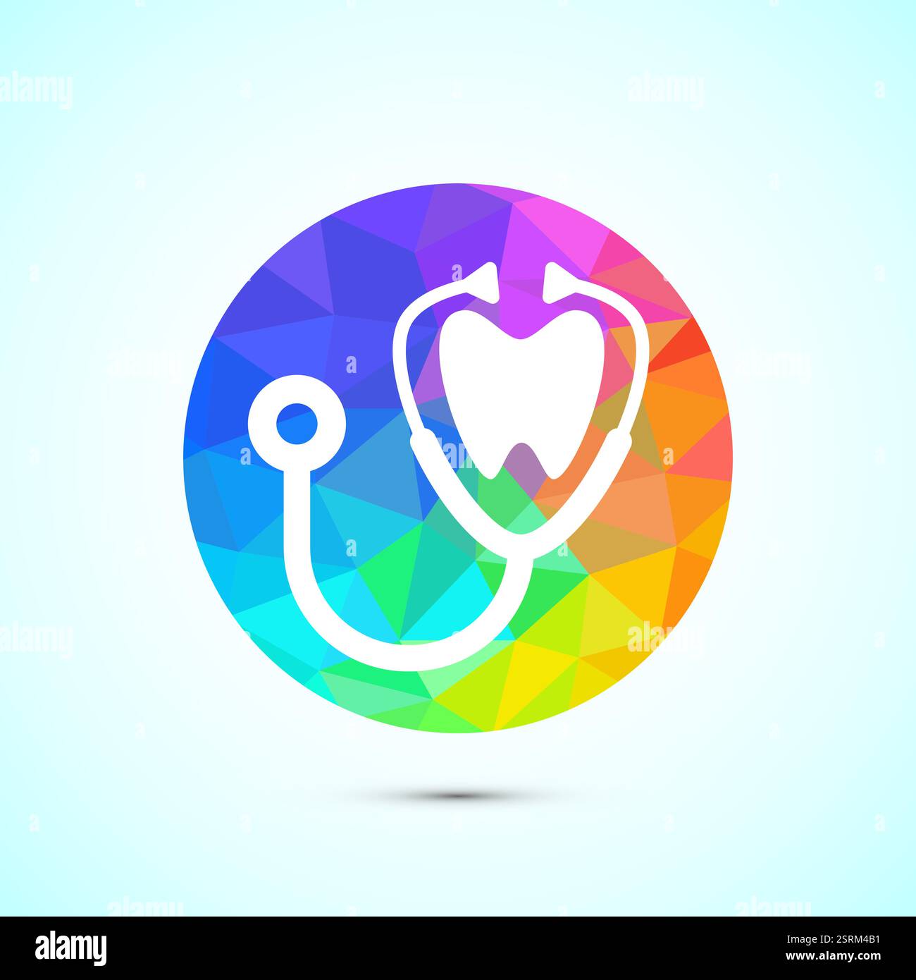 Illustration de conception d'icône de soins dentaires. Icône de soins des dents pour le dentiste, clinique dentaire, style bas poly Illustration de Vecteur