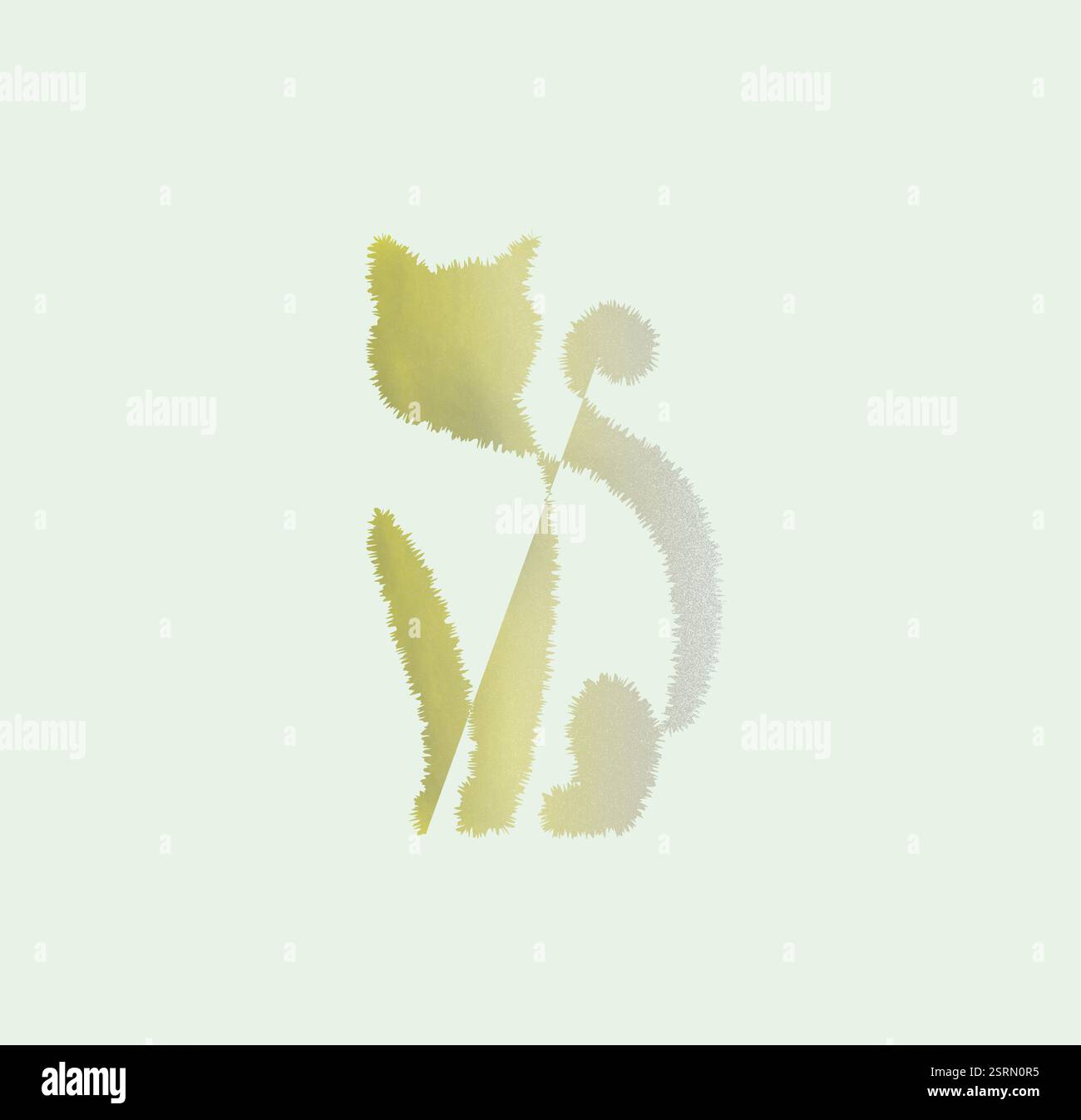 Chat drôle de dessin animé vectoriel assis sur fond blanc Illustration de Vecteur