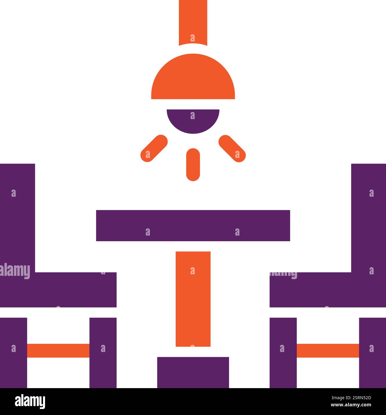 Illustration de conception d'icône de vecteur de table à manger Illustration de Vecteur