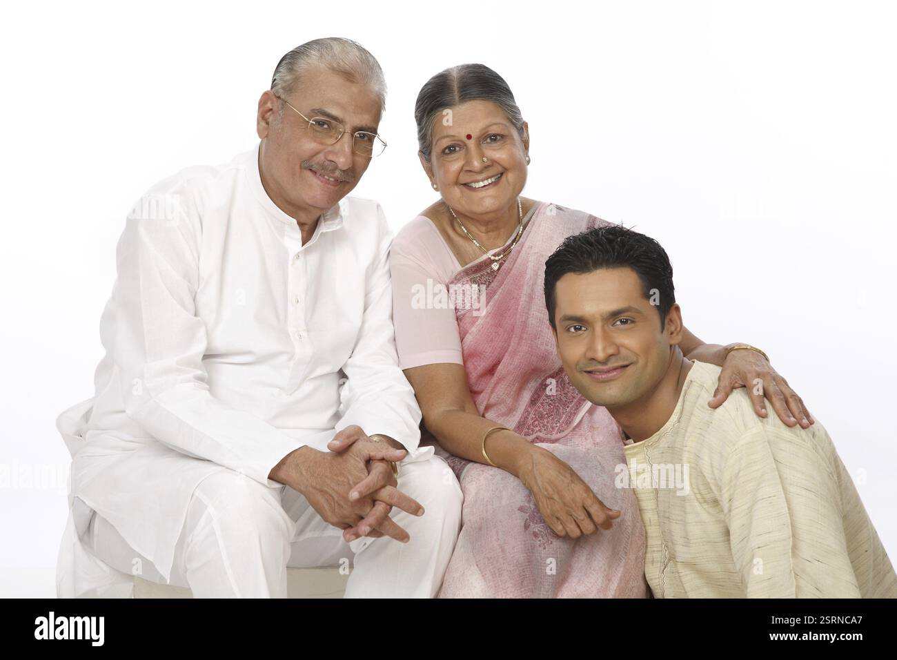 Jeune fils avec vieux couple MR#703P, 703Q, 703R. Banque D'Images