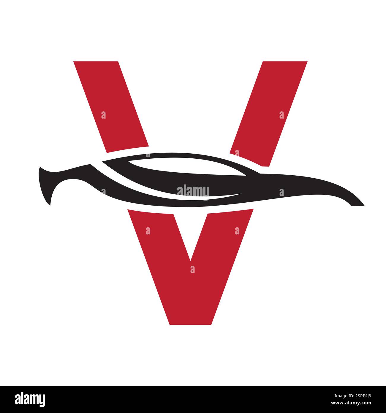 Lettre initiale V concept de conception de logo automobile avec modèle de vecteur de symbole de voiture Illustration de Vecteur