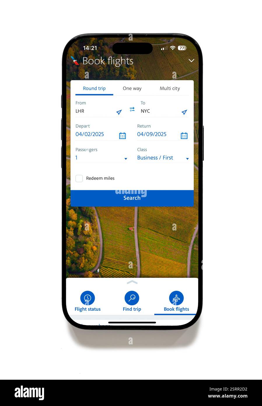 Application American Airlines sur un iPhone 16 plus Banque D'Images