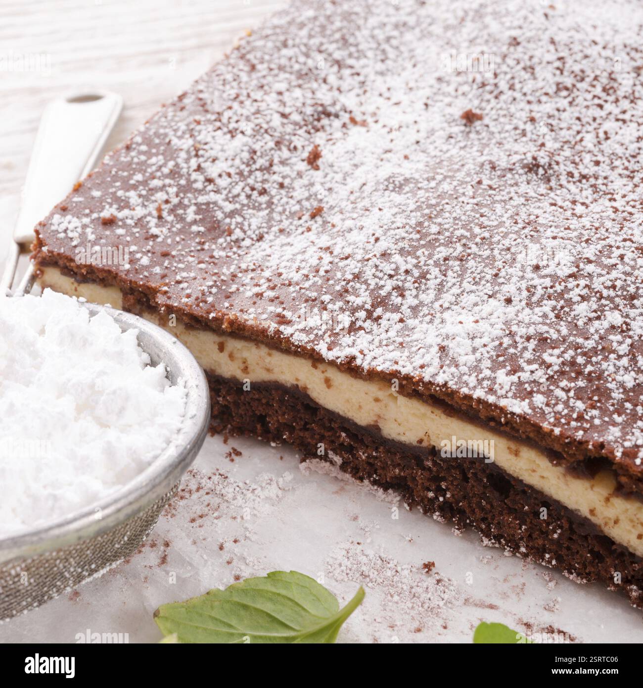 Gâteau au fromage au chocolat Banque D'Images