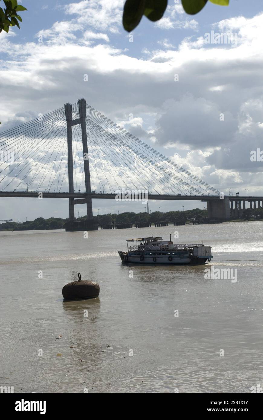 Nouveau pont howrah vidyasagar setu sur la rivière hoosely, Calcutta Kolkata, Bengale occidental, Inde, Asie Banque D'Images