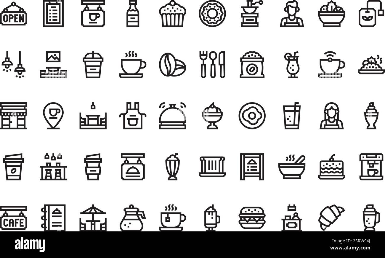 Collection d'icônes vectorielles de haute qualité avec contour modifiable. Idéal pour les projets professionnels et créatifs. Illustration de Vecteur