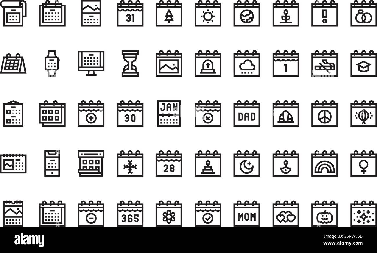 Collection d'icônes vectorielles de haute qualité avec contour modifiable. Idéal pour les projets professionnels et créatifs. Illustration de Vecteur