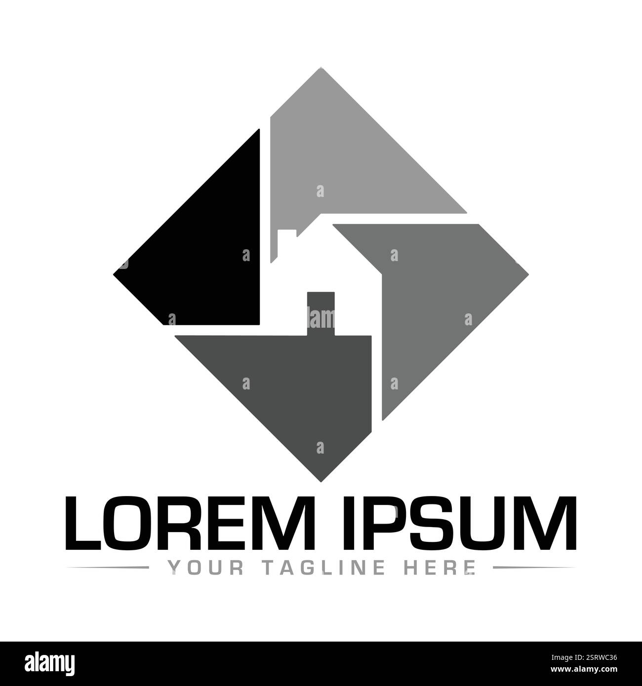 Design de logo immobilier, design de logo immobilier unique et professionnel Illustration de Vecteur