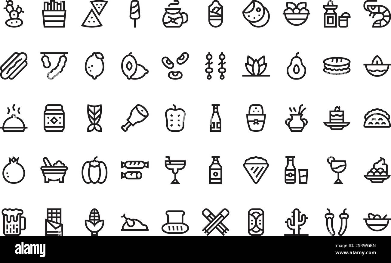 Collection d'icônes vectorielles de haute qualité avec contour modifiable. Idéal pour les projets professionnels et créatifs. Illustration de Vecteur