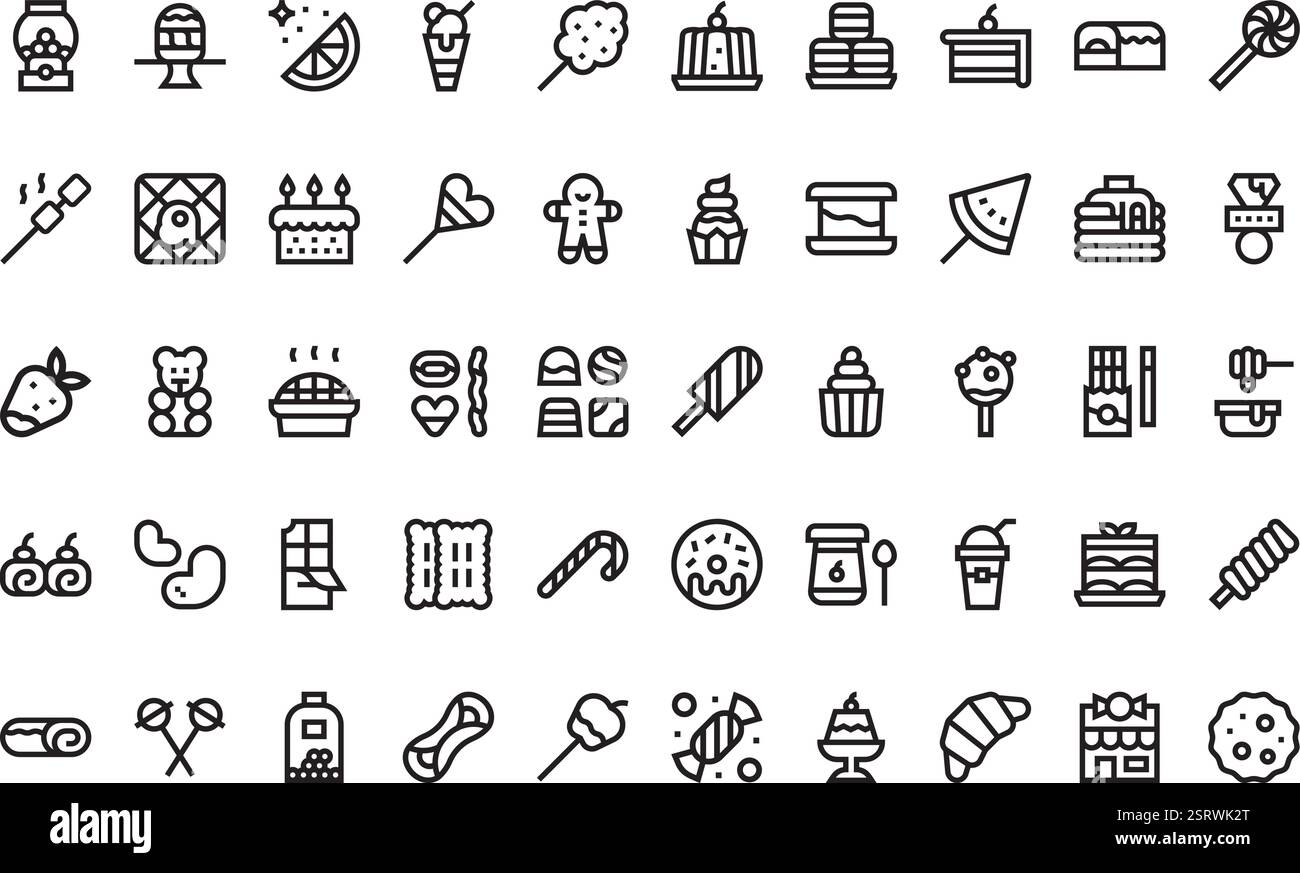 Collection d'icônes vectorielles de haute qualité avec contour modifiable. Idéal pour les projets professionnels et créatifs. Illustration de Vecteur