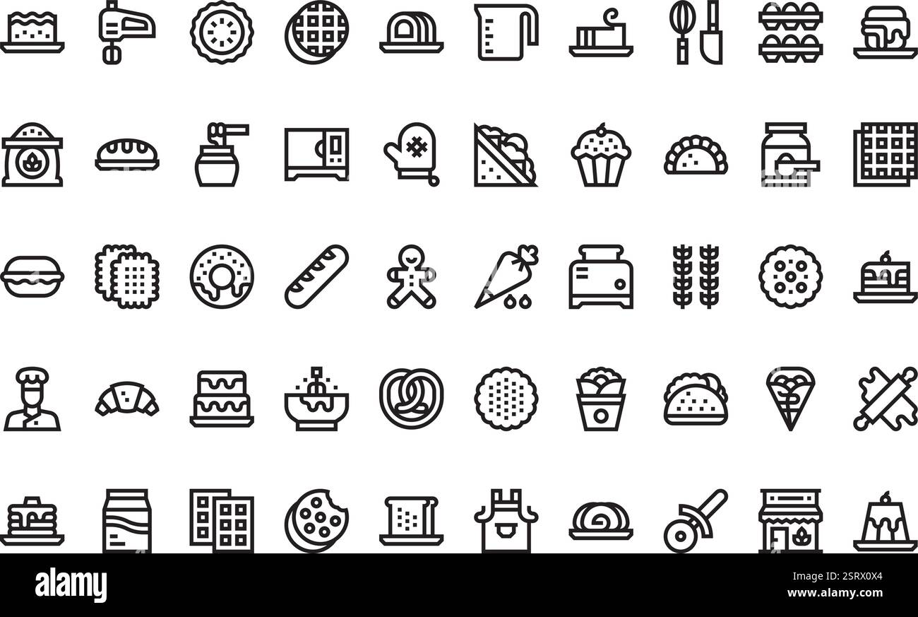 Collection d'icônes vectorielles de haute qualité avec contour modifiable. Idéal pour les projets professionnels et créatifs. Illustration de Vecteur