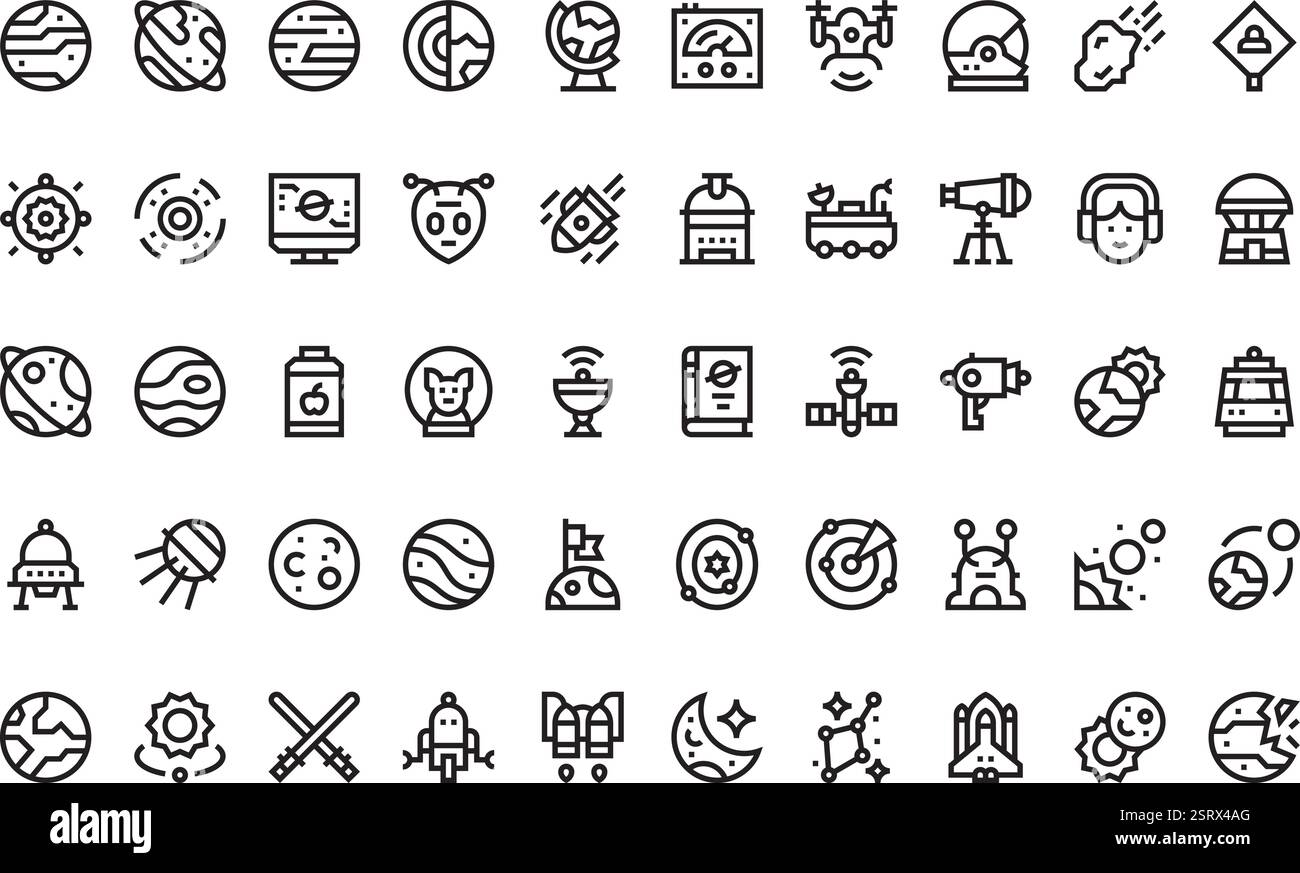 Collection d'icônes vectorielles de haute qualité avec contour modifiable. Idéal pour les projets professionnels et créatifs. Illustration de Vecteur