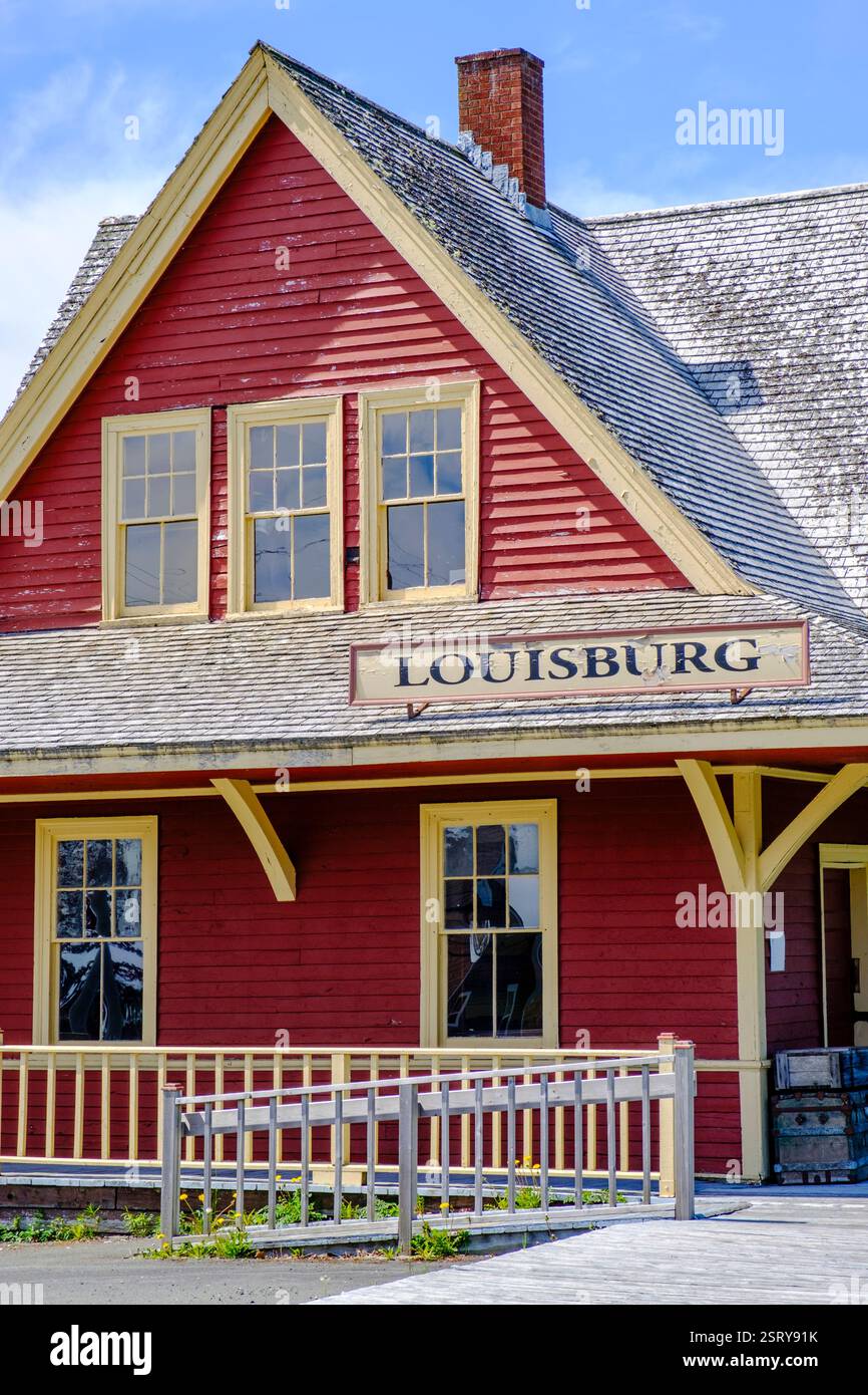 Ville de Louisbourg Sydney & Louisbourg Railway Museum, Île du Cap-Breton, Nouvelle-Écosse, Canada Banque D'Images