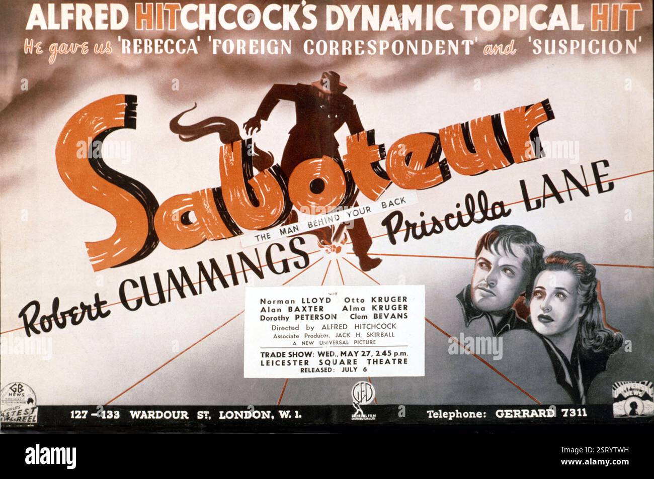 SABOTEUR date : 1942 Banque D'Images