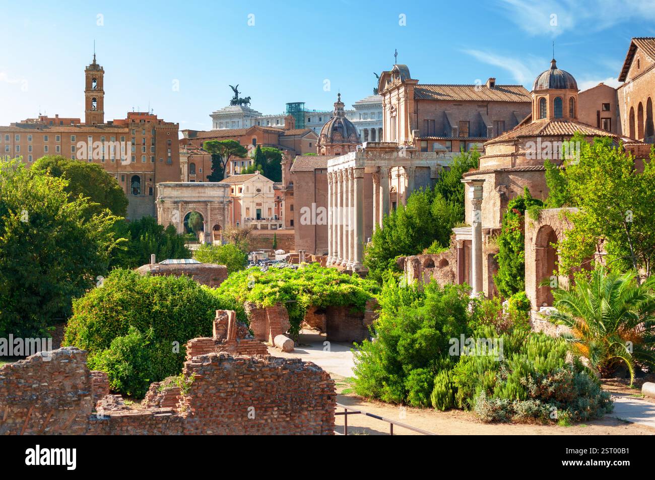 Le Forum Romain (Forum Romanum) Rome Italie Banque D'Images