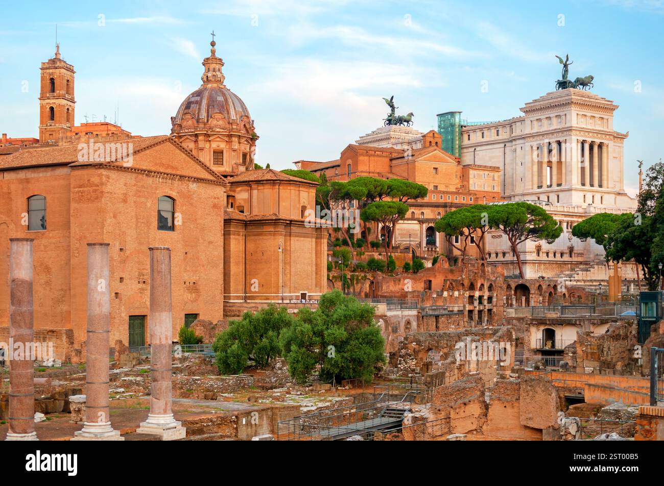 Le Forum Romain (Forum Romanum) Rome Italie Banque D'Images