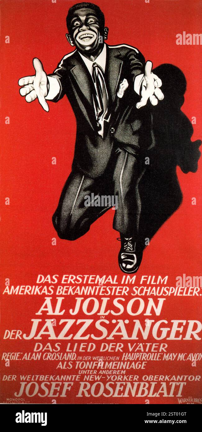 LE CHANTEUR DE JAZZ AL JOLSON date : 1927 Banque D'Images