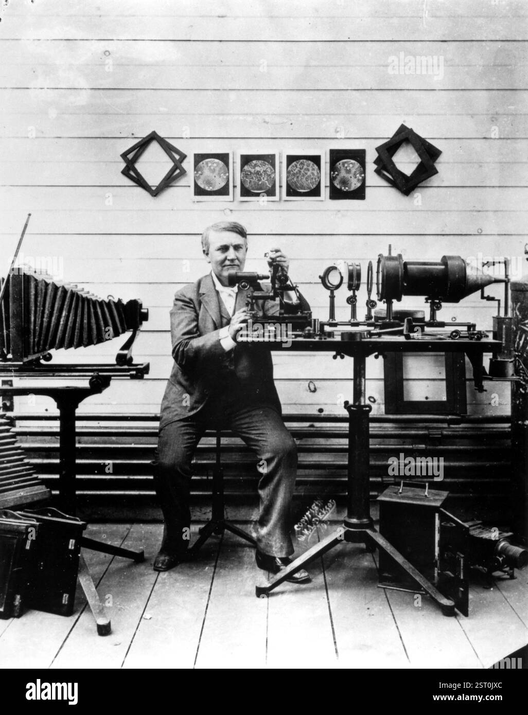 THOMAS EDISON [1847 - 1931] inventeur américain et pionnier du cinéma date : 1931 Banque D'Images