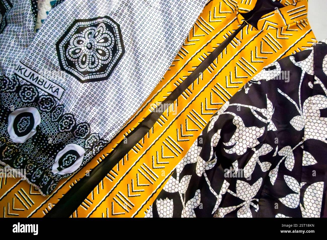 Motifs Tanzanie sur tissu Banque D'Images