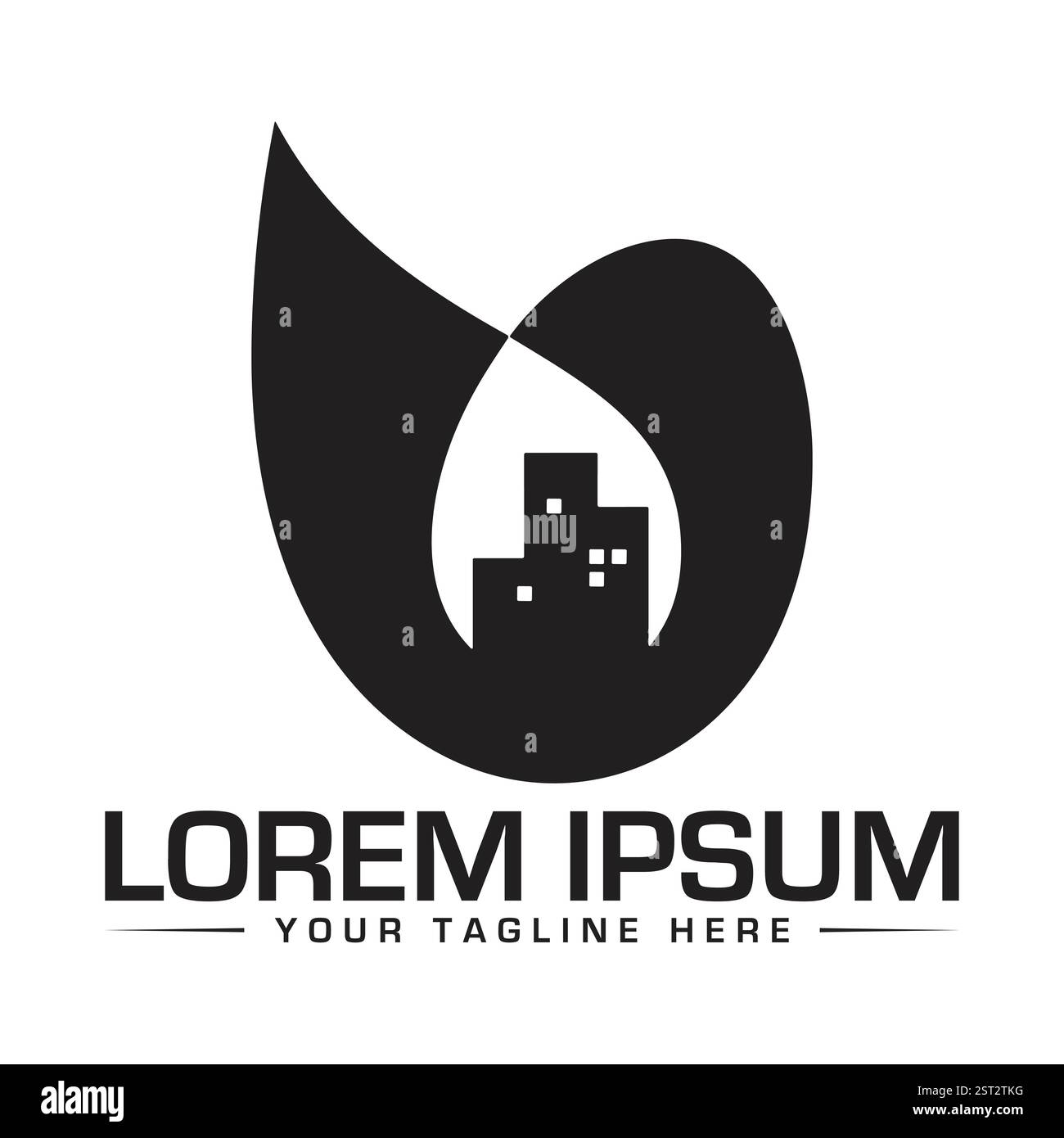 Design de logo immobilier, design de logo immobilier unique et professionnel Illustration de Vecteur