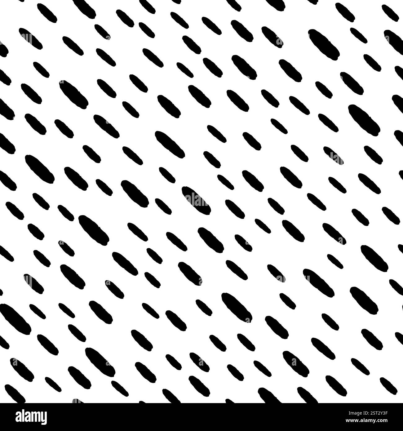 Motif de petits tirets dessiné à la main. Taches et taches dessinées au pinceau. Modèle sans couture naïf sur fond blanc. Illustration vectorielle simple Illustration de Vecteur