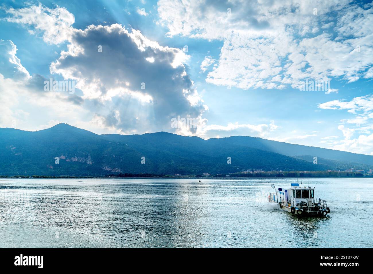 Paysage naturel du lac Dianchi Kunming Yunnan Banque D'Images