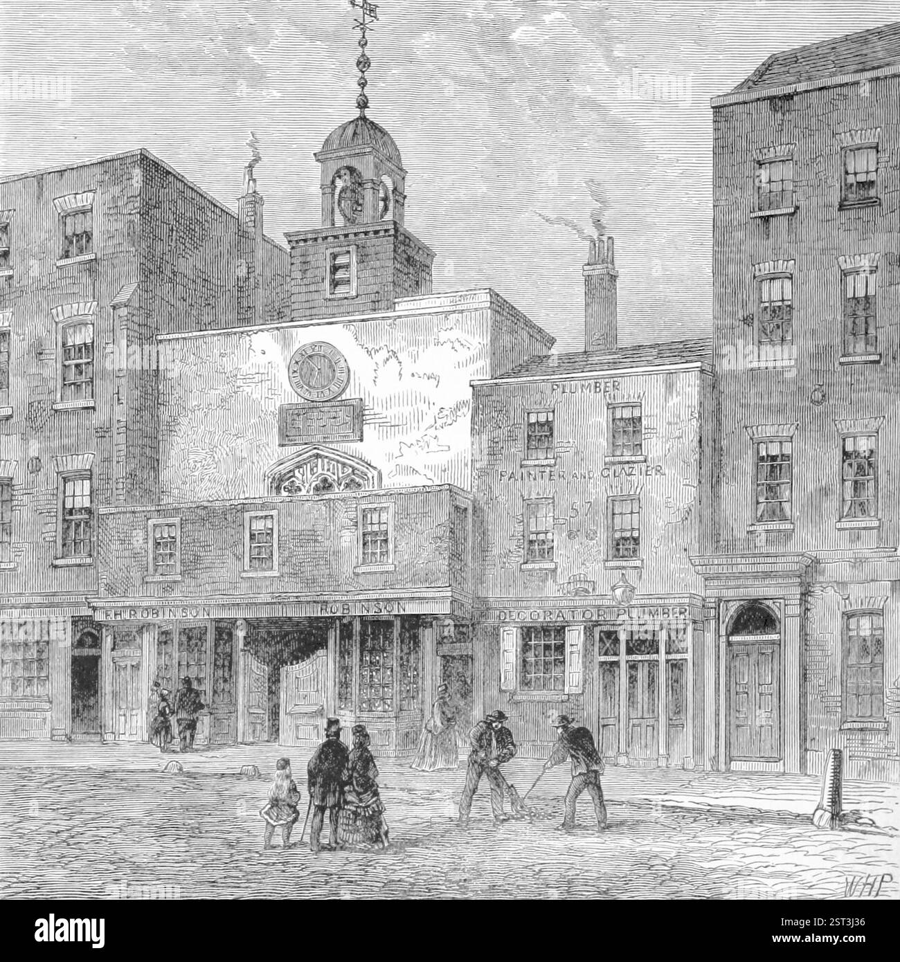 William H. Prior - préparé Ethelburga's Church, Londres - Old and New London - compilé par Walter Thornbury - 1873 Banque D'Images