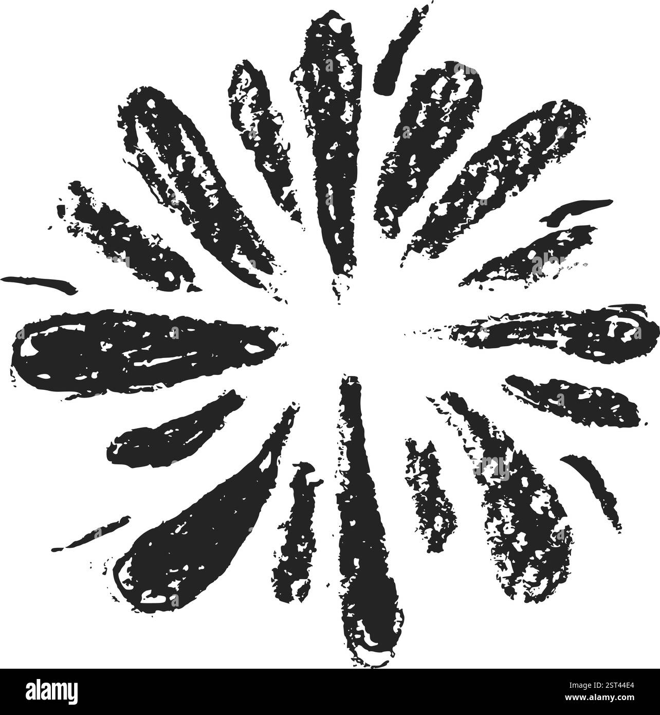 Dessin de crayon noir de feu d'artifice isolé sur fond blanc. pétard dans le style crayon doodle. Esquisse conceptuelle noire vecteur enfantin dessiné à la main ill Illustration de Vecteur