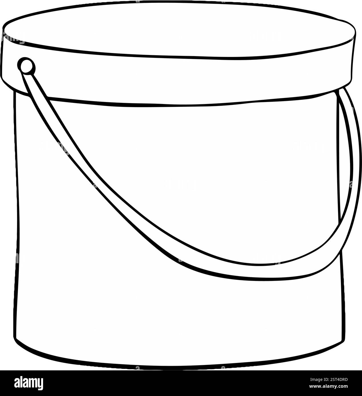 Illustration de la ligne graphique de vecteur d'élément de seau de couleur. isolé sur fond transparent. modèle de conception web Illustration de Vecteur