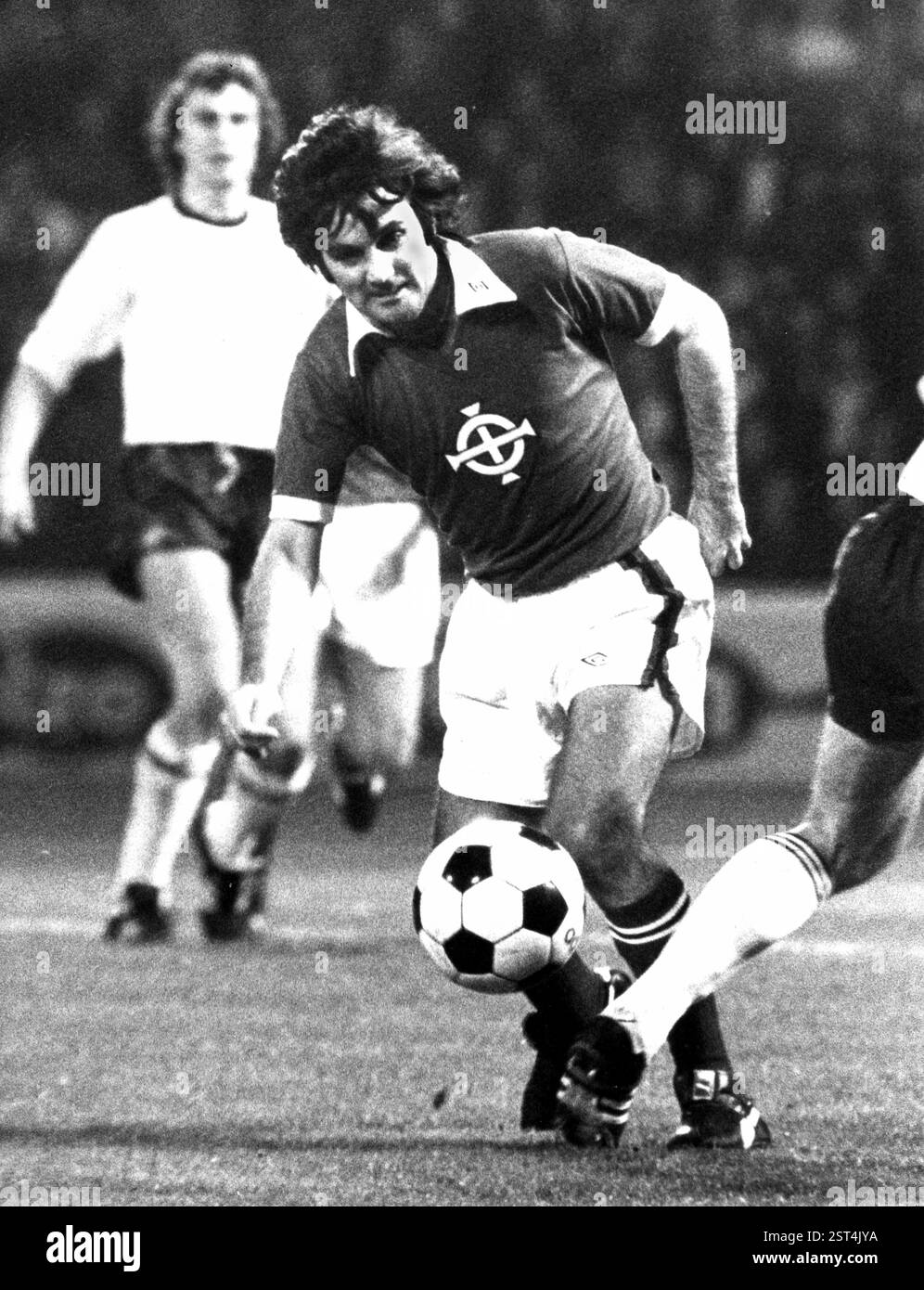 Match international de football : Allemagne - Irlande du Nord 5:0/27.04.1977 à Cologne. George Best (Irlande du Nord) en action. [traduction automatique] Banque D'Images