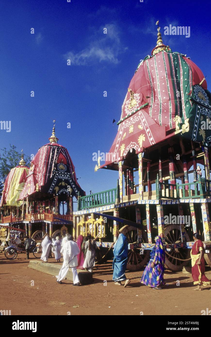 Rath yatra Rathyatra car Festival le voyage de Jagannath, Puri, orissa, inde Banque D'Images