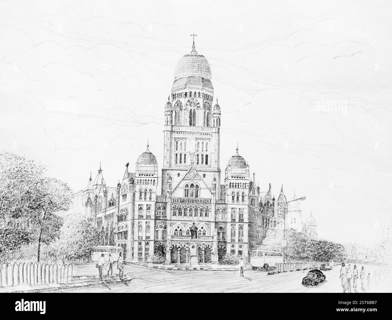 Bâtiment municipal Corporation, Bombay, Maharashtra, Inde, Asie Banque D'Images