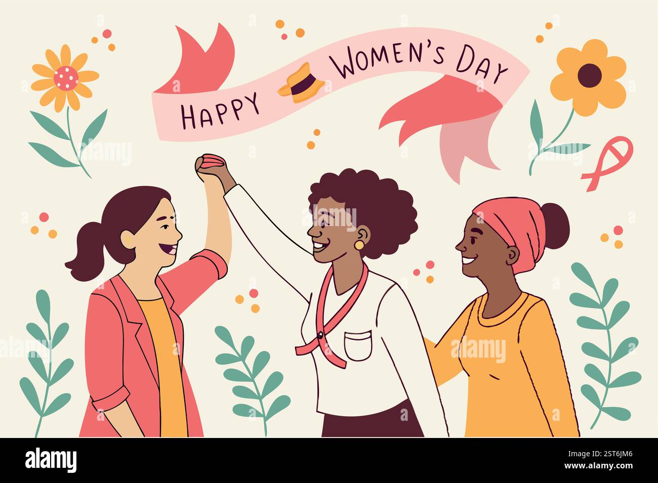 Illustration vectorielle de la Journée internationale de la femme Illustration de Vecteur