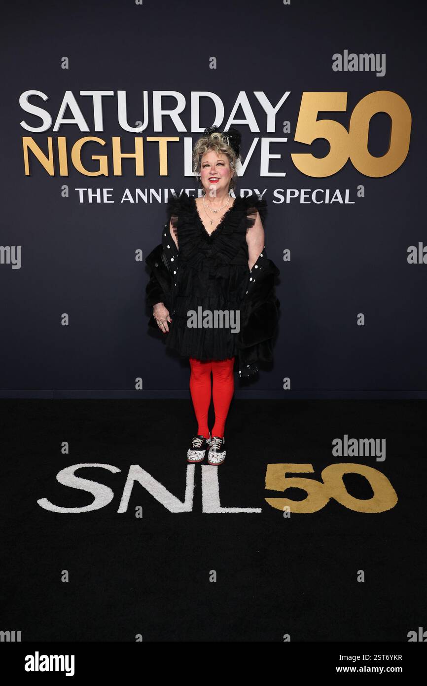 New York, États-Unis. 16 février 2025. SNL50 : LE TAPIS ROUGE -- photo : Victoria Jackson le dimanche 16 février 2025 -- (photo par Jamie McCarthy/NBC via Credit : Sipa USA/Alamy Live News Banque D'Images