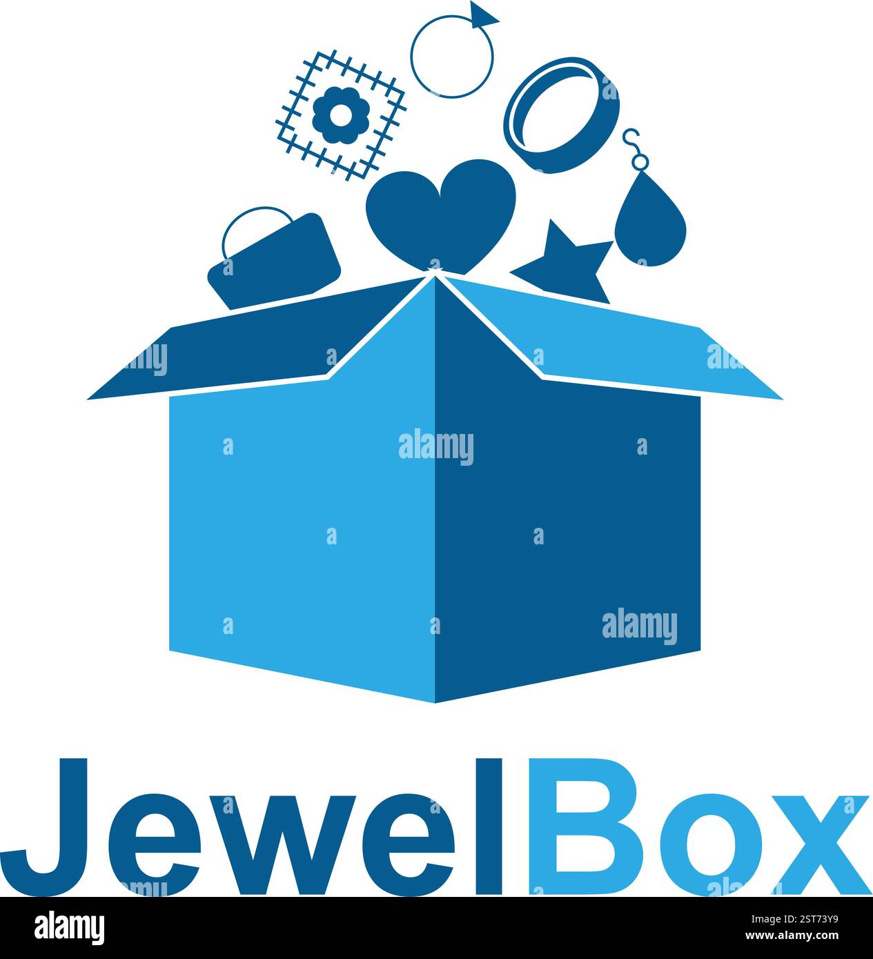 Boîte à bijoux avec logo gemmes Illustration de Vecteur Boîte à bijoux avec logo gemmes Illustration de Vecteur