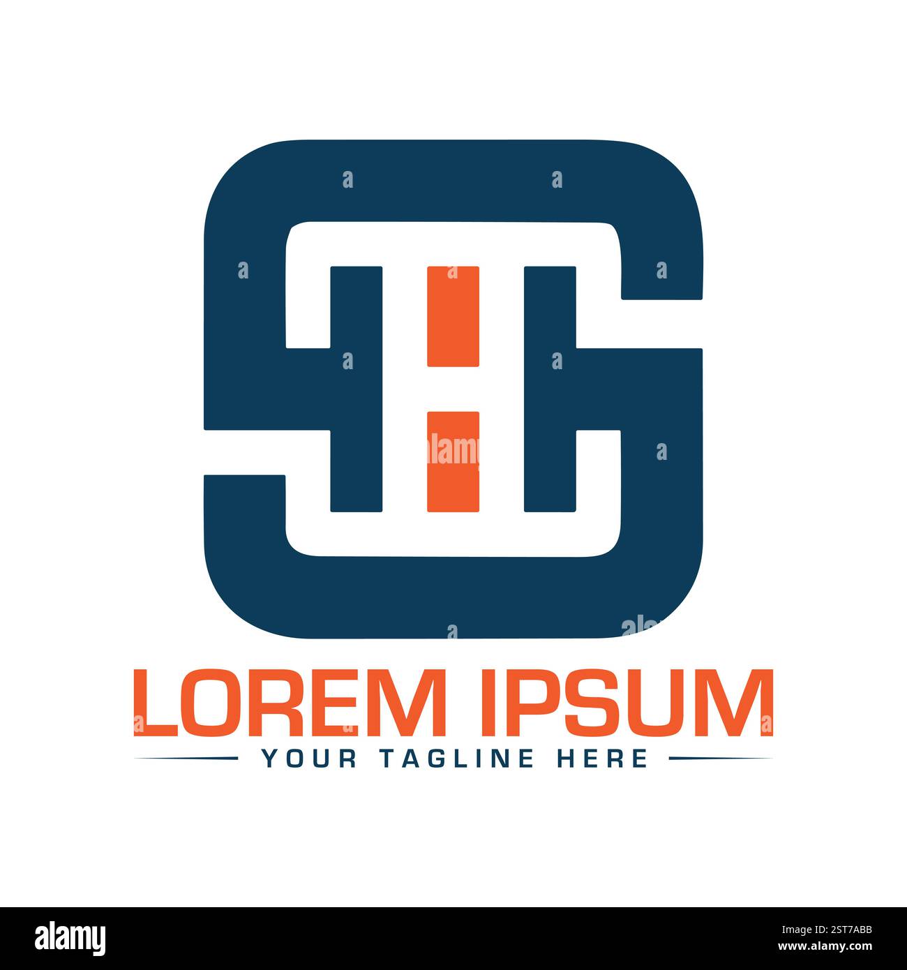 SH Letter logo Design Illustration de Vecteur