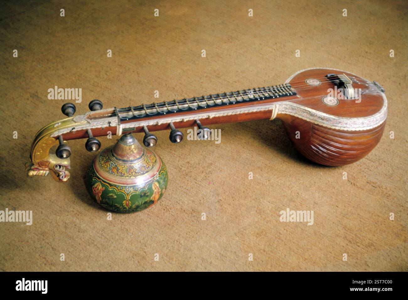 Veena, instrument de musique classique, Inde, Asie Banque D'Images