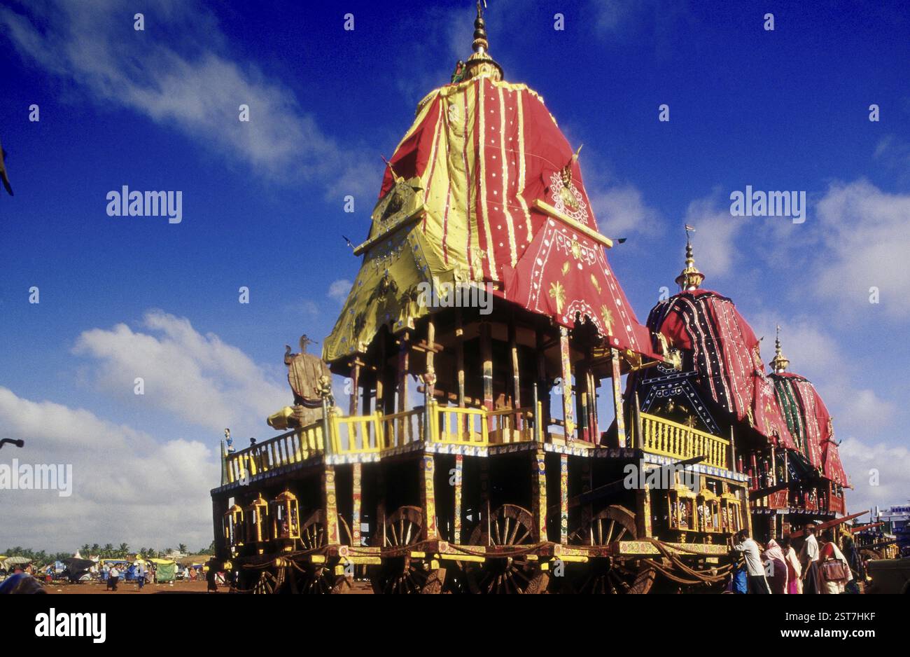 Rath yatra Rathyatra car Festival le voyage de Jagannath, Puri, orissa, inde Banque D'Images