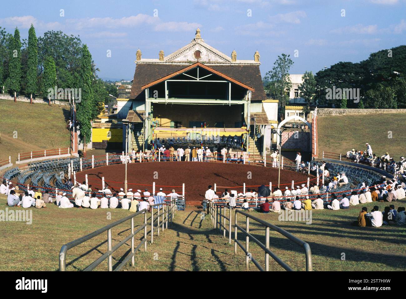 Shri Shahu Khasbaug Wrestling Arena & Palace Theatre, Kolhapur, Maharashtra, Inde, Asie Banque D'Images