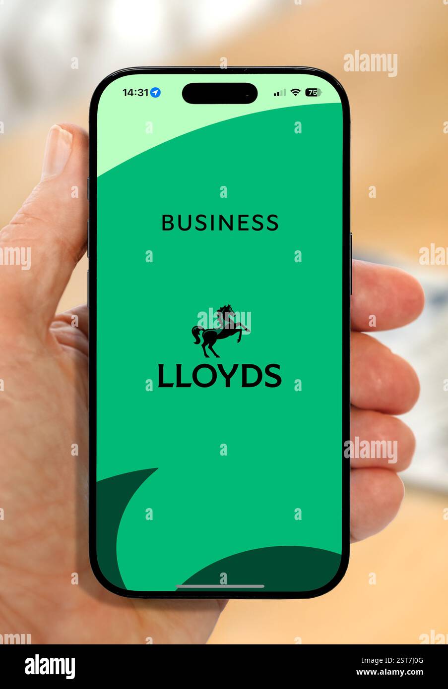 Application bancaire en ligne Lloyds Business sur iPhone 16 plus Banque D'Images