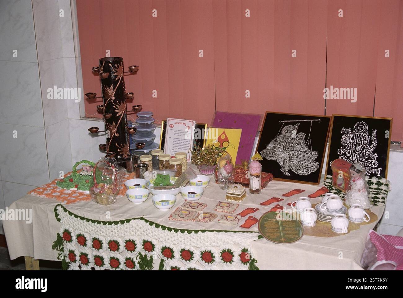 Cérémonie de mariage de Rukhwat lors du mariage maharashtrien indien, Inde, Asie Banque D'Images